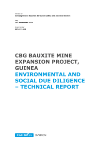 CBG BAUXITE MINE EXPANSION PROJECT, GUINEA