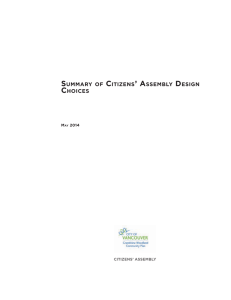 Design choices - Grandview Woodland Citizens` Assembly: 2014 Apr