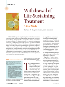 Withdrawal of Life-Sustaining Treatment