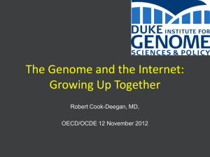 The Genome and the Internet