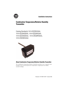 Combination Temperature/Relative Humidity Transmitter