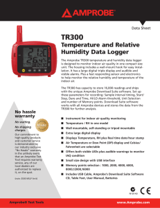 TR300 Temperature and Relative Humidity Data Logger
