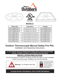 Outdoor Thermocouple Manual Safety Fire Pits