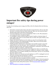 Important fire safety tips during power outages!