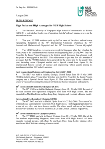 High Peaks and High Averages for NUS High School