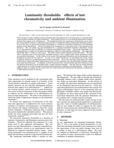 Luminosity thresholds: effects of test chromaticity and ambient