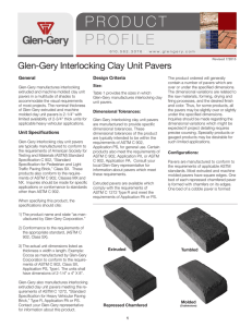 Glen-Gery Interlocking Clay Unit Pavers - Glen