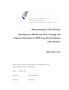 Dimensioning of LTE Network