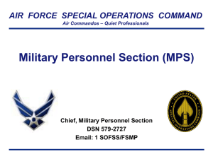 Military Personnel Section (MPS) - Hurlburt Field Force Support