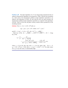 Problem 2.38 The input impedance of a 31