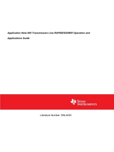 Transmission Line RAPIDESIGNER Operation and Applications Guide