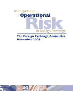 Management of Operational Risk in Foreign Exchange