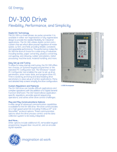 DV-300 Drive - GE Industrial Solutions