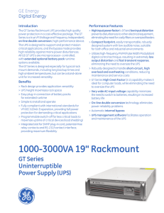 1000-3000VA19" Rackmount - GE Industrial Solutions