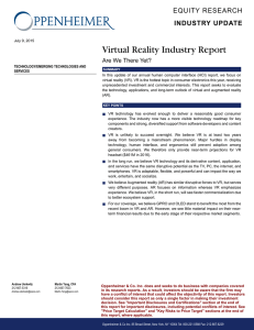 Virtual Reality Industry Report