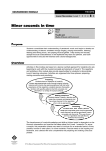 Minor seconds in time - Queensland Curriculum and Assessment