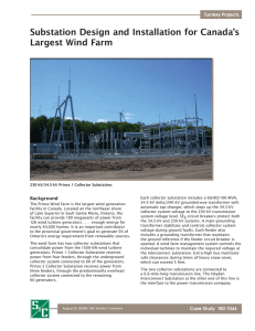 Substation Design and Installation for Canada`s Largest Wind Farm