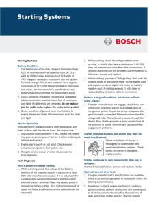 Starting Systems - Bosch Auto Parts