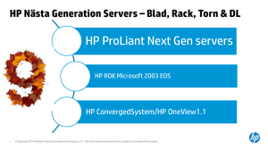 HP ProLiant Next Gen servers
