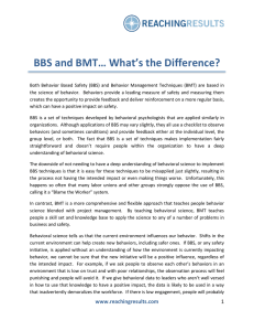 BBS and BMT… What`s the Difference?