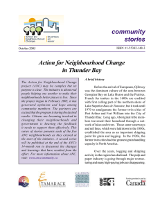 Action for Neighbourhood Change in Thunder Bay
