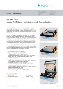 Product Information MA 32xx Series Manual Test Fixtures