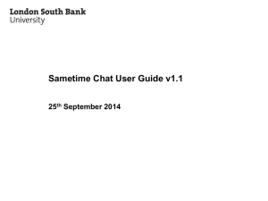 Sametime Chat User Guide v1.1