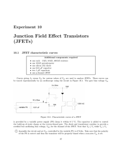 Junction Field Effect Transistors (JFETs)