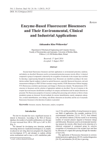 Enzyme-Based Fluorescent Biosensors and Their Environmental