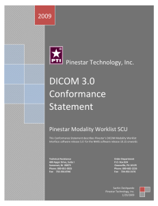 Pinestar DICOM Conformance - Pinestar Technology, Inc.
