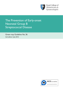 Prevention of Early-onset Neonatal Group B Streptococcal Disease