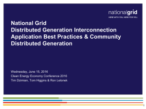 Distributed Generation Interconnection Application Best Practices and