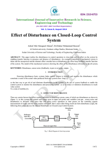 Effect of Disturbance on Closed-Loop Control System