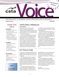 Inside This Issue - CSTA