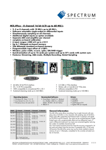 M2i.49xx - 8 channel 16 bit A/D up to 60 MS/s
