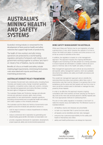 australia`s mining health and safety systems