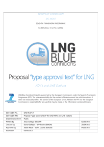 Proposal “type approval text” for LNG