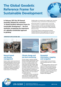 The Global Geodetic Reference Frame for Sustainable Development