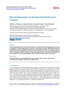 Electrodynamics in Noninertial Reference Frames