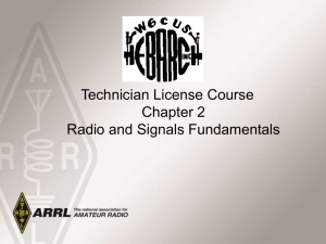 Technician License Course Chapter 2 Radio and Signals