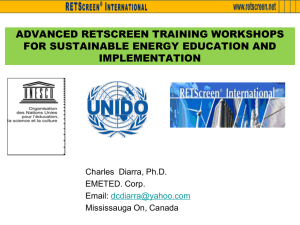 Advanced Retscreen Training Workshops for Sustainable Energy