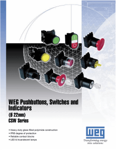 WEG Pushbuttons, Switches and Indicators