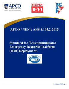 Standard for Telecommunicator Emergency