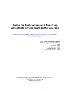 EEweb Guide for Instructors and TAs