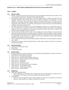 SECTION 26-0573 - SHORT CIRCUIT/COORDINATION STUDY