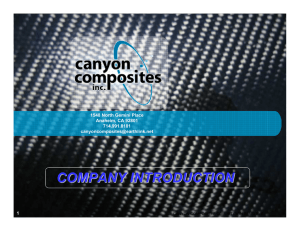 CANYON COMPOSITES INTRODUCTION