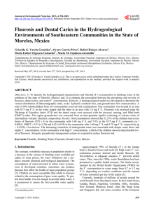 Fluorosis and Dental Caries in the Hydrogeological Environments of