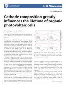 Cathode composition greatly influences the lifetime of organic