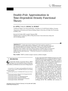Double-pole approximation in time-dependent density functional