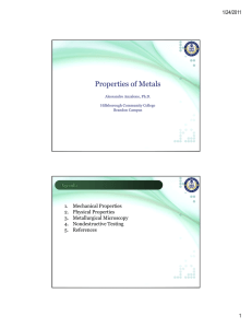 Chapter 2 Properties of Metals